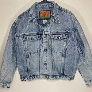 Calvin Vintage Acid Wash Denim Jacket